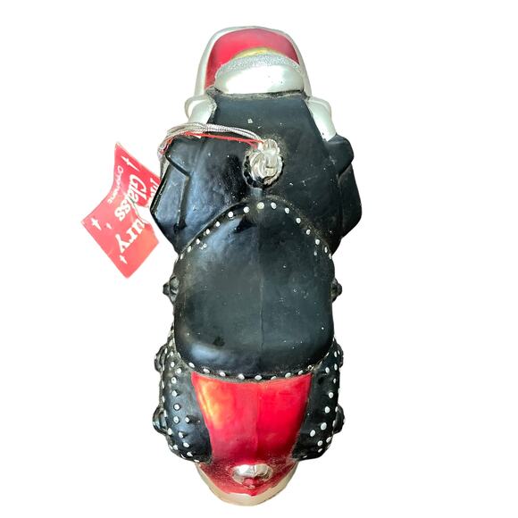 Dept 56 Harley Davidson Motorcycle Ornament Large Handblown Glass Collectible - Picture 6 of 16